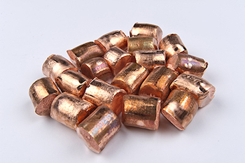 Phosphorized copper nuggets providing uniform metal deposition in plating applications.