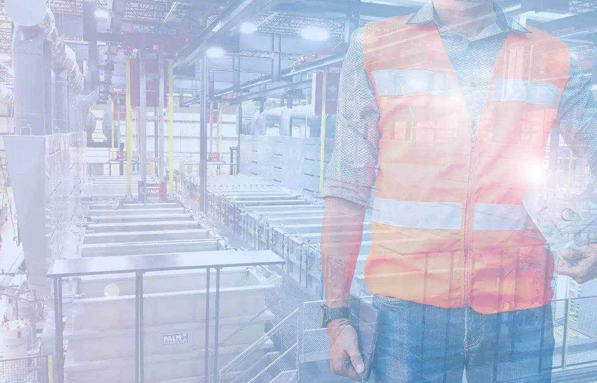 Palm Technology engineered, built and installed automatic anodizing line