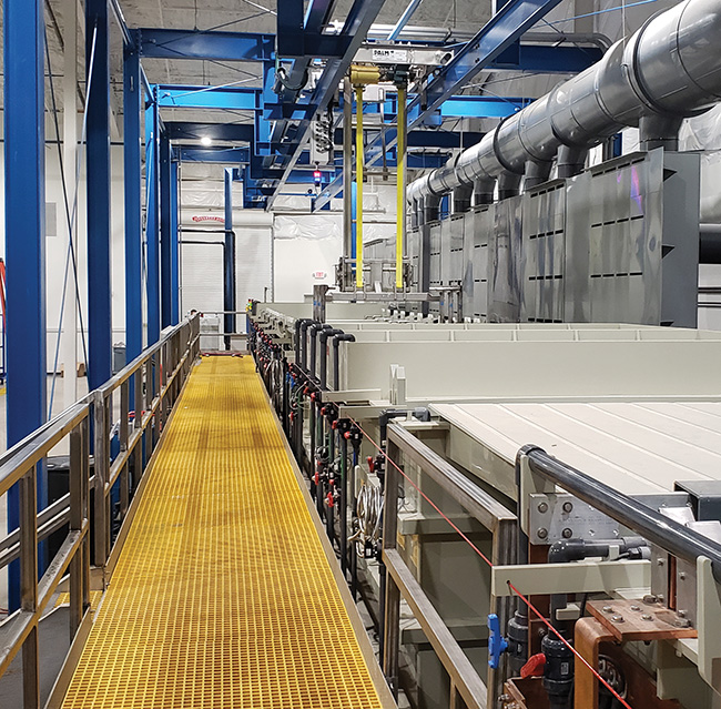 Palm Technology automated Type II Anodizing process line